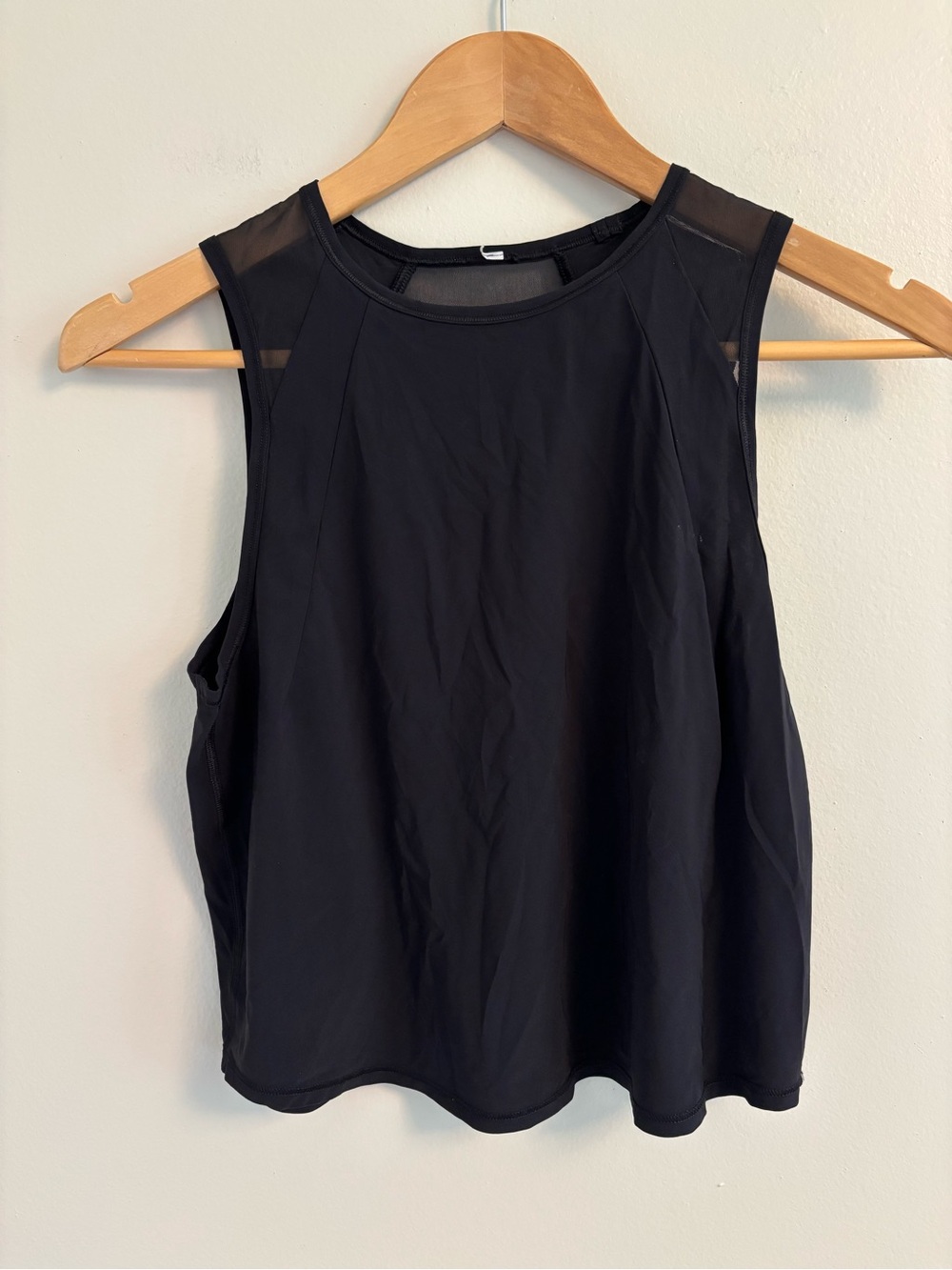 lululemon athletica Black Sleeveless Mesh-Panel Muscle Tank